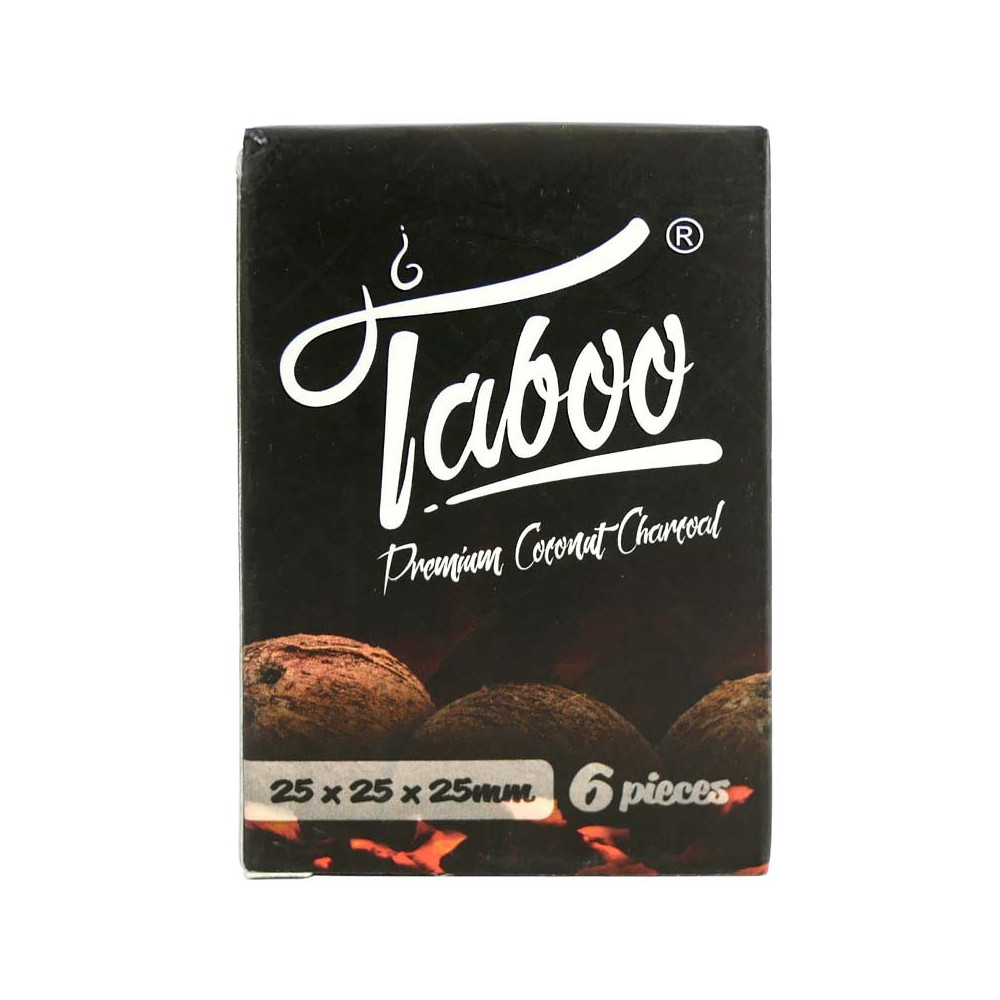 Kokosnusskohle für Shisha Taboo, 6 Stück