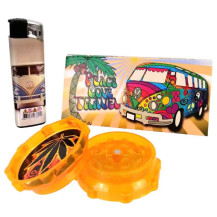 Happy Hippie Set – KS Papers, Feuerzeug und Grinder