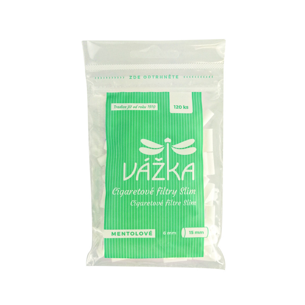 Zigarettenfilter Dragonfly Slim Menthol 6 mm - 120 Stück