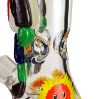 Glasbongo „Zombie und Pflanzen“, leuchtend, Grace Glass Glow, 32 cm – Eiswürfelbereiter-Detail