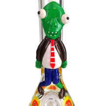 Glasbongo „Zombie und Pflanzen“, leuchtend, Grace Glass Glow, 32 cm – Detail des Kunststoff-Zombie-Motivs