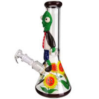 Glasbongo „Zombie und Pflanzen“, leuchtend, Grace Glass Glow, 32 cm – Seitenansicht