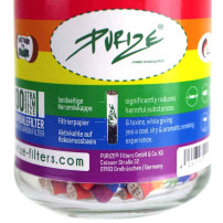 Zigarettenfilter mit Aktivkohle Purize Extra Slim Rainbow 100 Stück – Etikettendetails