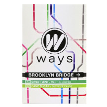 WAYS 50g Tabamel - Nikotinfreier Ersatz (Nikotinfreie Cellulose für Shisha) - Brooklin Bridge (Mentholbonbons, Rohrzucker)
