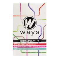 WAYS 50g Tabamel - Nikotinfreier Ersatz (Nikotinfreie Cellulose für Shisha) - Broadway (Melone, Arlequin-Bonbons, Mentholbonbons