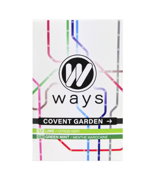 WAYS 50g Tabamel - Nikotinfreier Ersatz (Nikotinfreie Cellulose für Wasserpfeifen) - Covent Garden (Limette, Marokkanische Minze