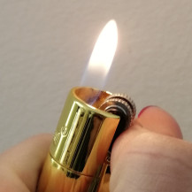 Stahl CLIPPER Metal Lux Gold Gelato Feuerzeug