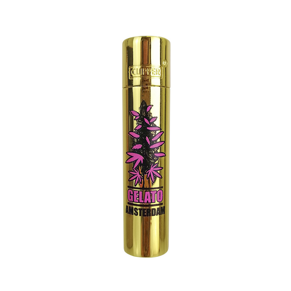 Stahl CLIPPER Metal Lux Gold Gelato Feuerzeug