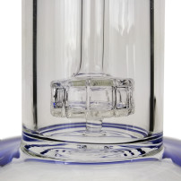Bongglas, schwarzes Blatt, Trommel, einzelne Qualle, blau, 45 cm - Detail des Trommelkühlers