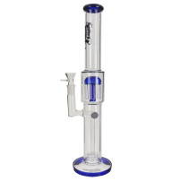 Bongglas, schwarzes Blatt, Trommel, einzelne Qualle, blau, 45 cm