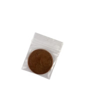 Durchsichtige Zip-Beutel, 25 x 25 mm – Vergleichsansicht mit einer 5-Cent-Euro-Münze