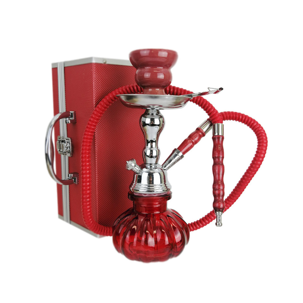 Shisha mini Red + Box – Vorderansicht und mit Etui