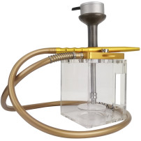 Wasserpfeife Lava Cube Gold 38 cm