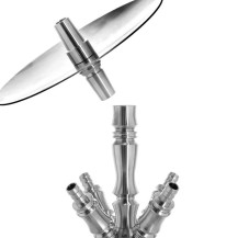 Hookah Kaya Shisha 480CC INOX Giza Silber Hellgrau 4S 57cm