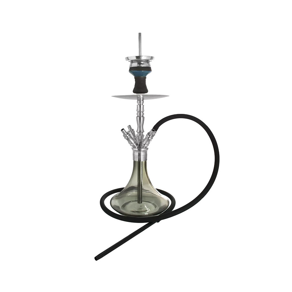 Hookah Kaya Shisha 480CC INOX Giza Silber Hellgrau 4S 57cm