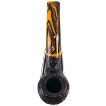 Savinelli Tigre Rusticated Black 9mm Tabakpfeife - Vorderansicht