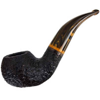 Savinelli Tigre Rusticated Black 9mm Tabakpfeife - Seitenansicht