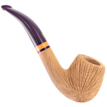 Savinelli Riccio Rusticated Natural 9mm Tabakpfeife - Seitenansicht