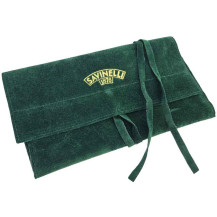 Grüner Pfeifenaufbewahrungsbeutel mit goldenem Savinelli-Logo