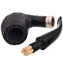Tabakpfeife Savinelli Trevi Rusticated 9 mm, ungefaltet, mit eingesetztem Balsafilter