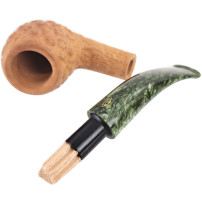 Savinelli Pigna 9mm Tabakpfeife, aufgeklappt, mit eingesetztem Balsafilter