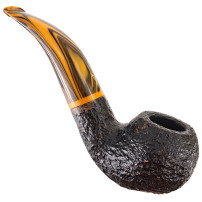 Savinelli Tigre Rusticated Black 9mm Tabakpfeife - Seitenansicht