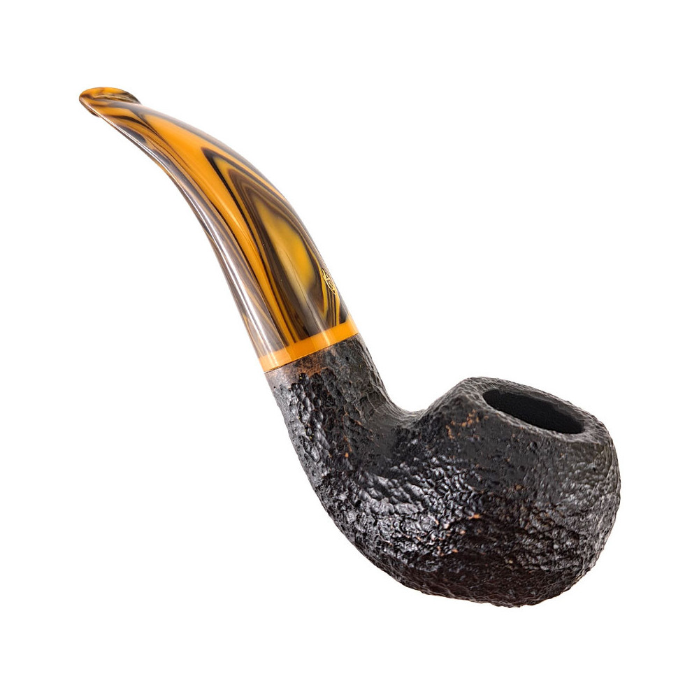 Savinelli Tigre Rusticated Black 9mm Tabakpfeife - Seitenansicht