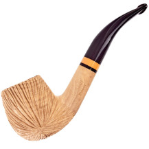 Savinelli Riccio Rusticated Natural 9mm Tabakpfeife - Seitenansicht
