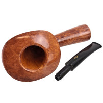 Savinelli Artisan Smooth Brown 0002 Tabakpfeife, 3 mm Durchmesser mit eingesetztem Balsafilter
