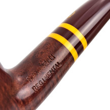 Savinelli Regimental Smooth Burgundy 9mm Tabakpfeife - Detail der eingravierten Pfeifenmarkierung