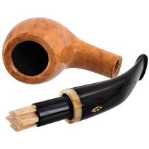 Savinelli Primo Fumo 9mm Tabakpfeife, aufgeklappt, mit eingesetztem Balsafilter