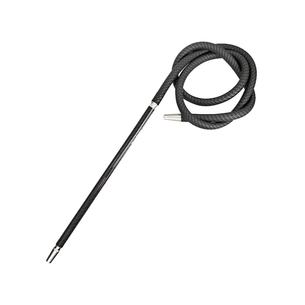 Carbonaddict Silikonschlauch mit Mundstück-Set für Shisha – Mattschwarz