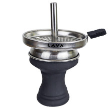 Atom Lava schwarze Shisha-Krone, Kopf und Sieb-Set