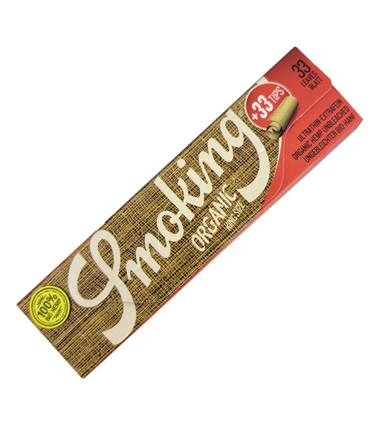 Zigarettenpapier SMOKING Bio (Hanf) King Size + Filter