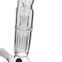 Set aus Glas-Bongos für getrocknete Kräuter und Öle in einem Etui