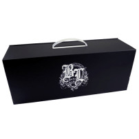 Set aus Glas-Bongos für getrocknete Kräuter und Öle in einem Etui
