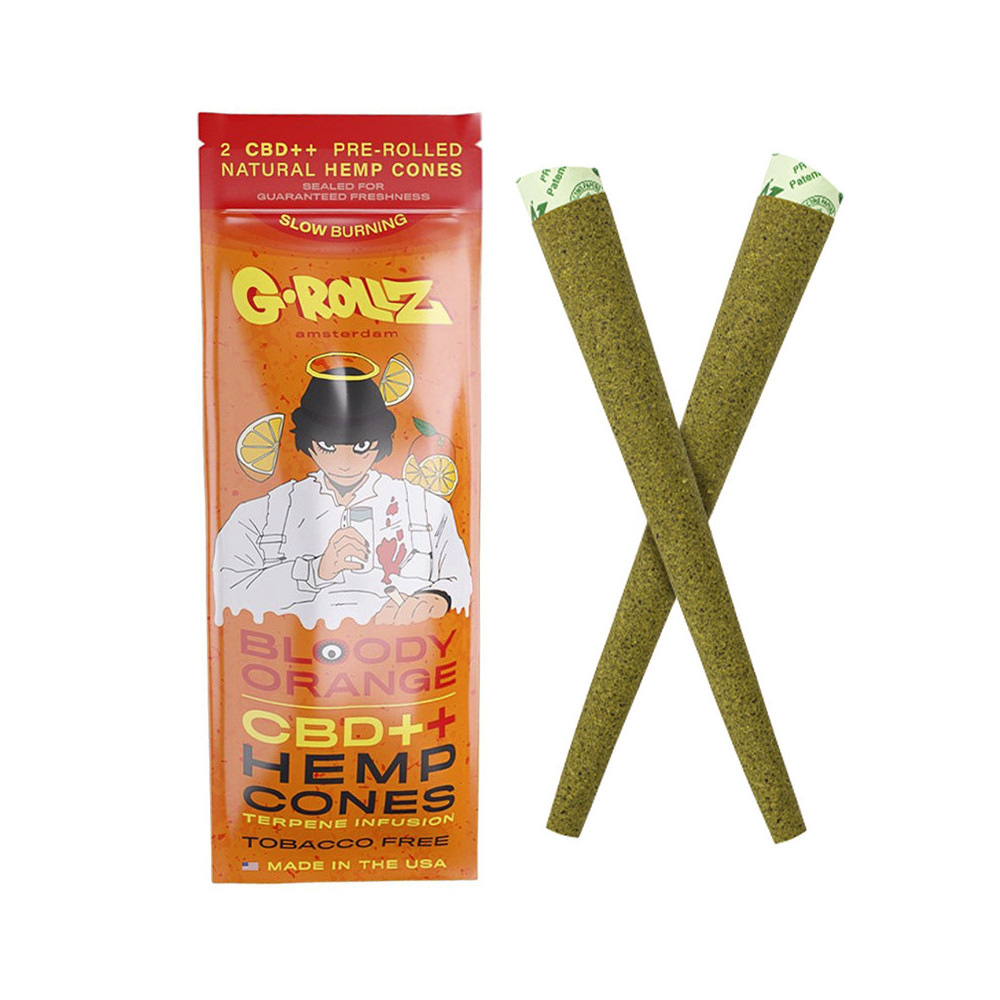 Cannabis Blunts G-Rollz – CBD Bloody Orange, 2 Stück