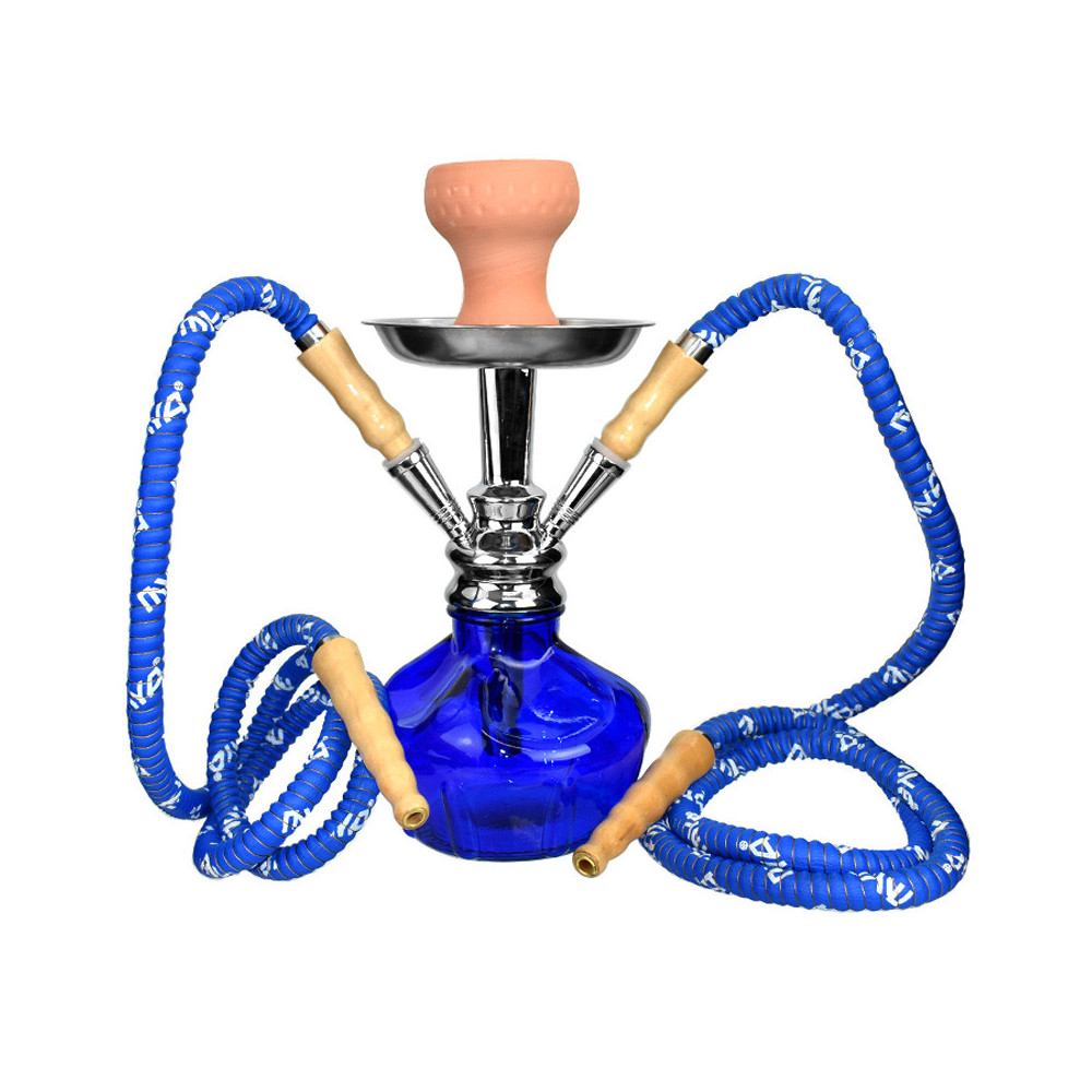 Mya Saray Shisha - 32 cm blauer Doppelschlauch