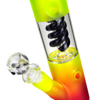 Glas-Bongo Amsterdam 40 cm Rasta/Schwarz