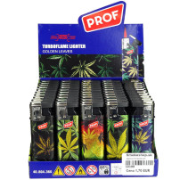Jet-Feuerzeug Prof Golden Leaf
