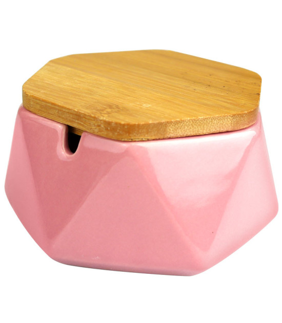 Dreieckiger Zigarettenaschenbecher aus Holz – Farbmix