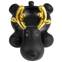 Zigarettenaschenbecher Rentier Schwarz und Gold