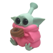 Silikon-Bong Yoda Pink 12,5 cm