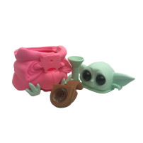 Silikon-Bong Yoda Pink 12,5 cm