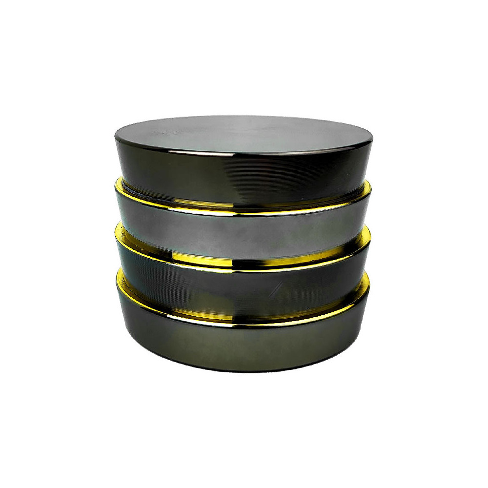 4-teiliger Grinder, 63 mm, schwarz & gold