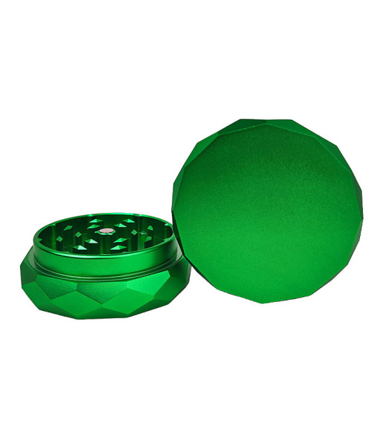 Aluminium-Grinder, 2-teilig, 63 mm, grün
