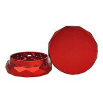 Aluminium-Grinder, 2-teilig, 63 mm, rot