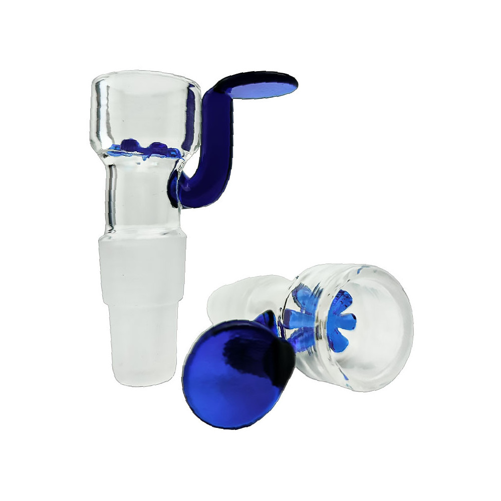 Bong ND Pfeife mit Sieb, blau - zwei Größen