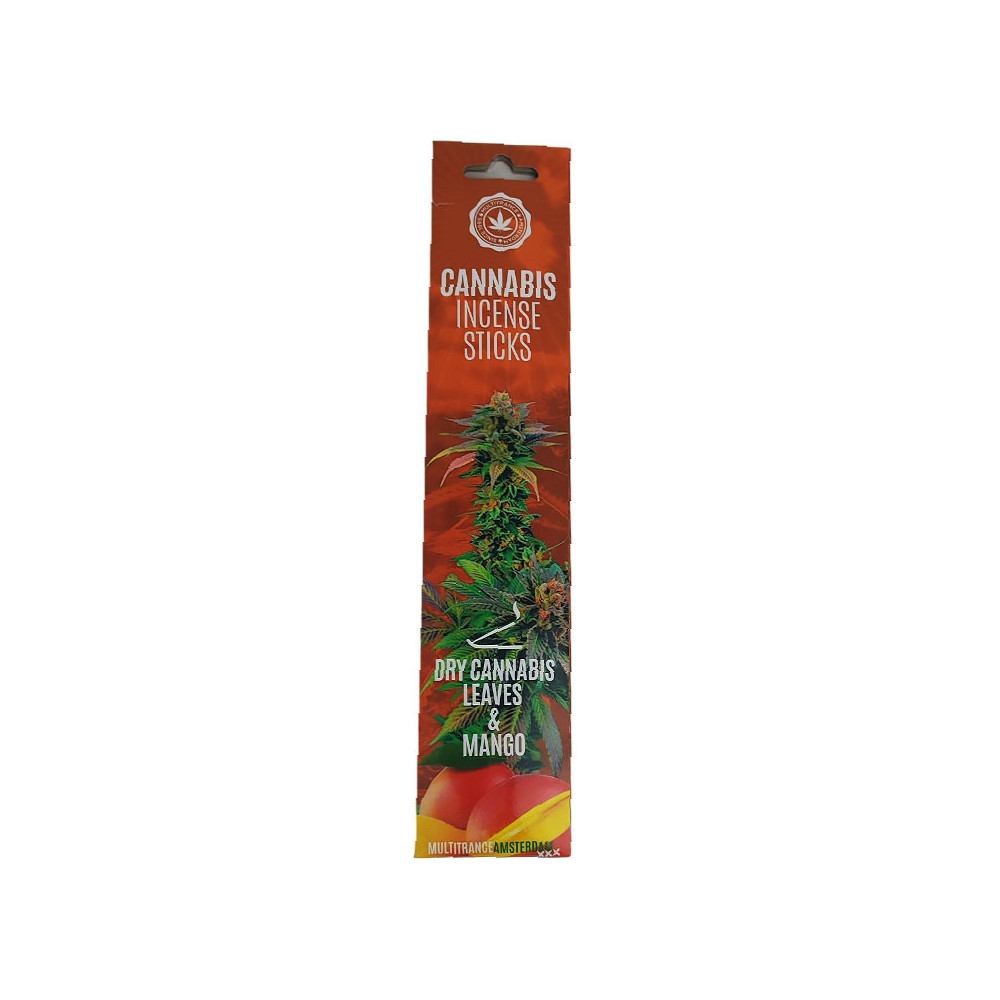 Cannabis-Räucherstäbchen – Mango und getrocknete Blätter