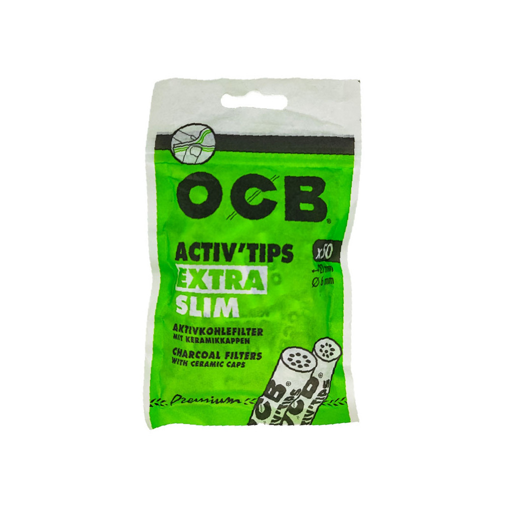 OCB Carbon Extra Slim 50 Stück – Zigarettenfilter | SmokeShop.sk